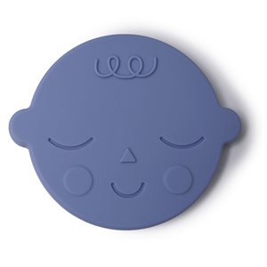 Mushie Teether - Face - Blueberry